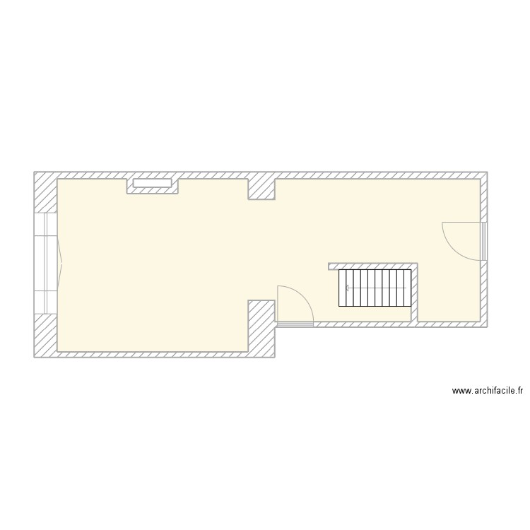 travail metré. Plan de 2 pièces et 30 m2