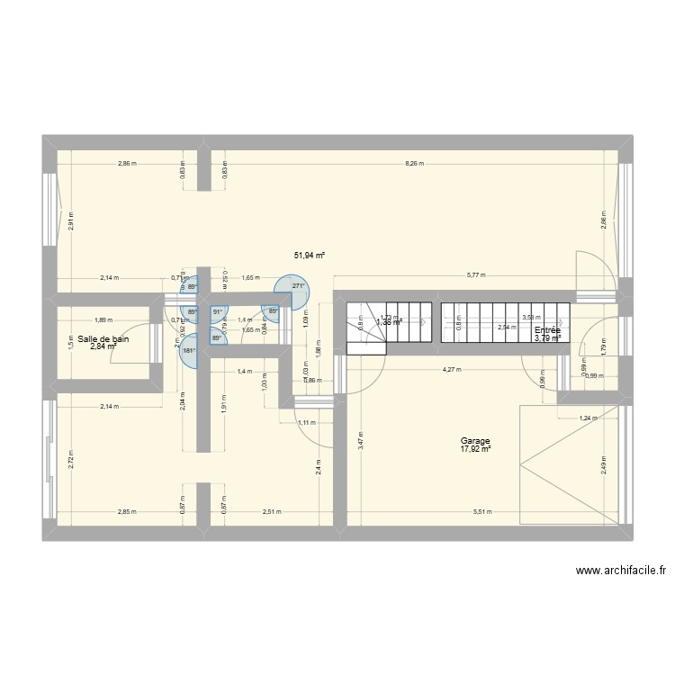 maison actuel. Plan de 5 pièces et 78 m2