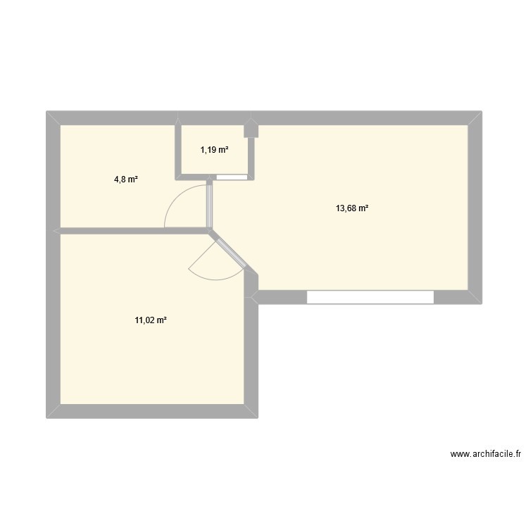 essai 3. Plan de 4 pièces et 31 m2