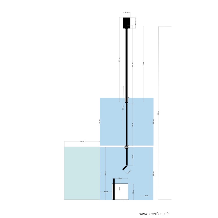 poelle pellets 2 coude. Plan de 0 pièce et 0 m2