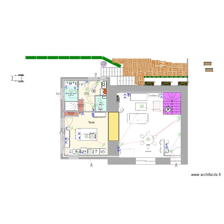 RDC_25-05-2024. Plan de 6 pièces et 25 m2