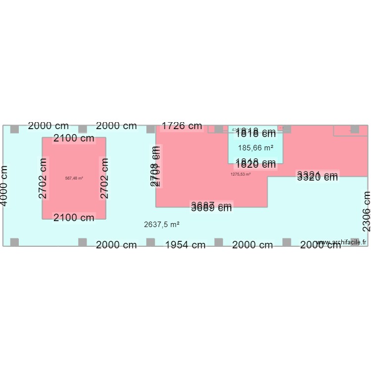 Scarfing. Plan de 8 pièces et 1020 m2