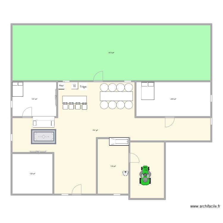 ma maison . Plan de 7 pièces et 223 m2