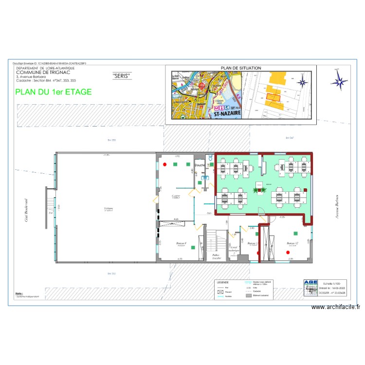 trignac finance v2. Plan de 1 pièce et 86 m2