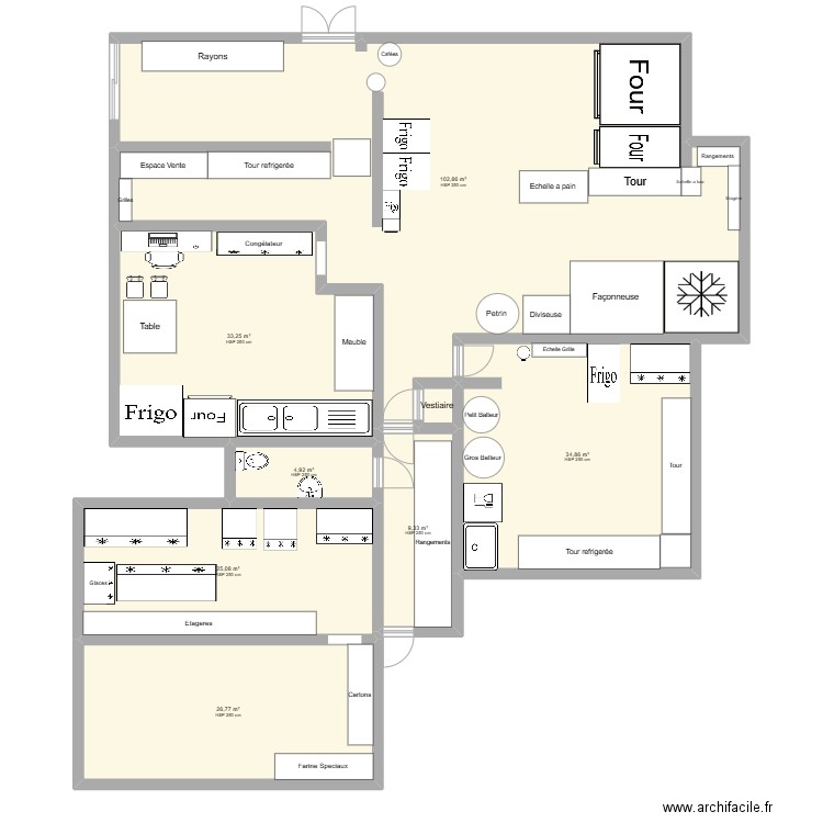 Dorian Labo New . Plan de 8 pièces et 238 m2