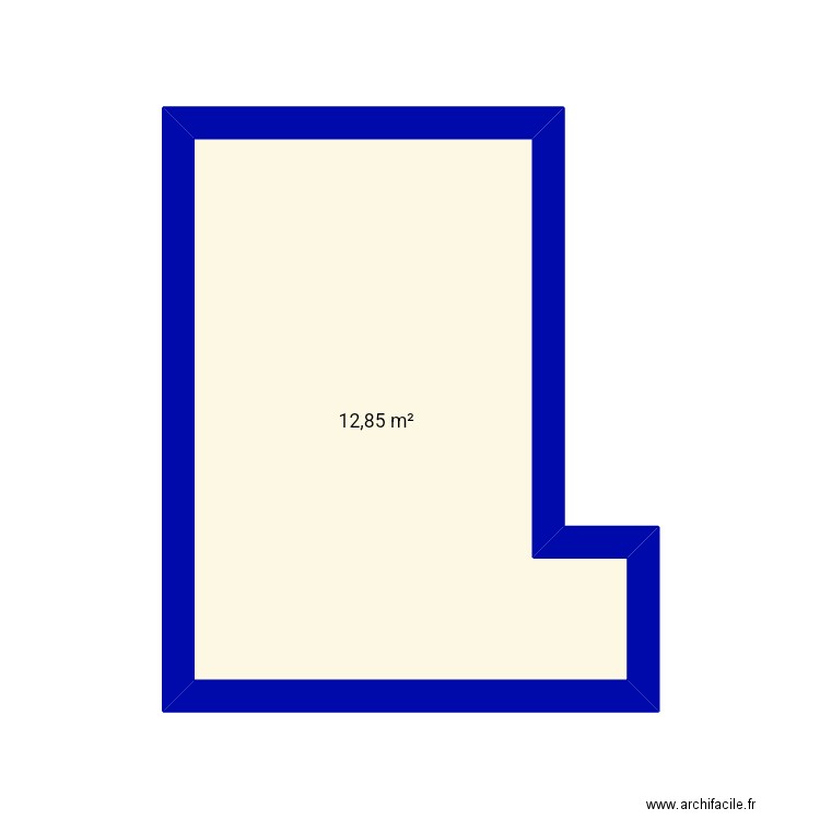 Chambre. Plan de 1 pièce et 13 m2