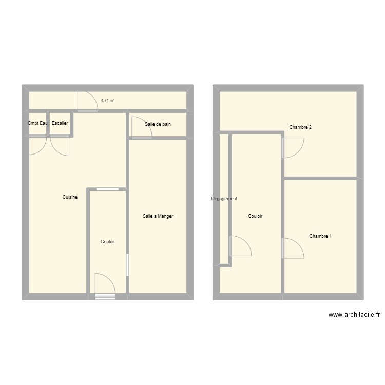 Maison ma loute. Plan de 11 pièces et 91 m2