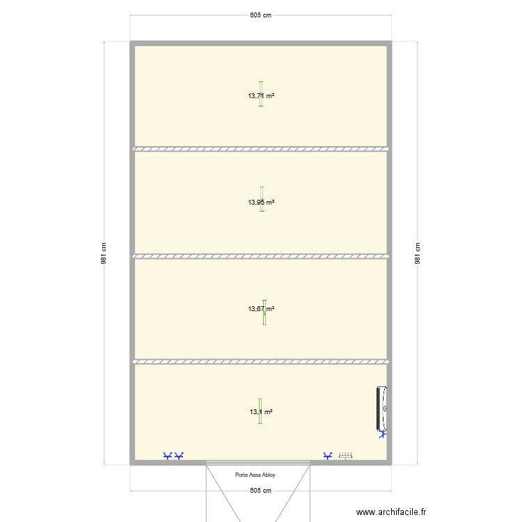 Adrien marc. Plan de 4 pièces et 54 m2