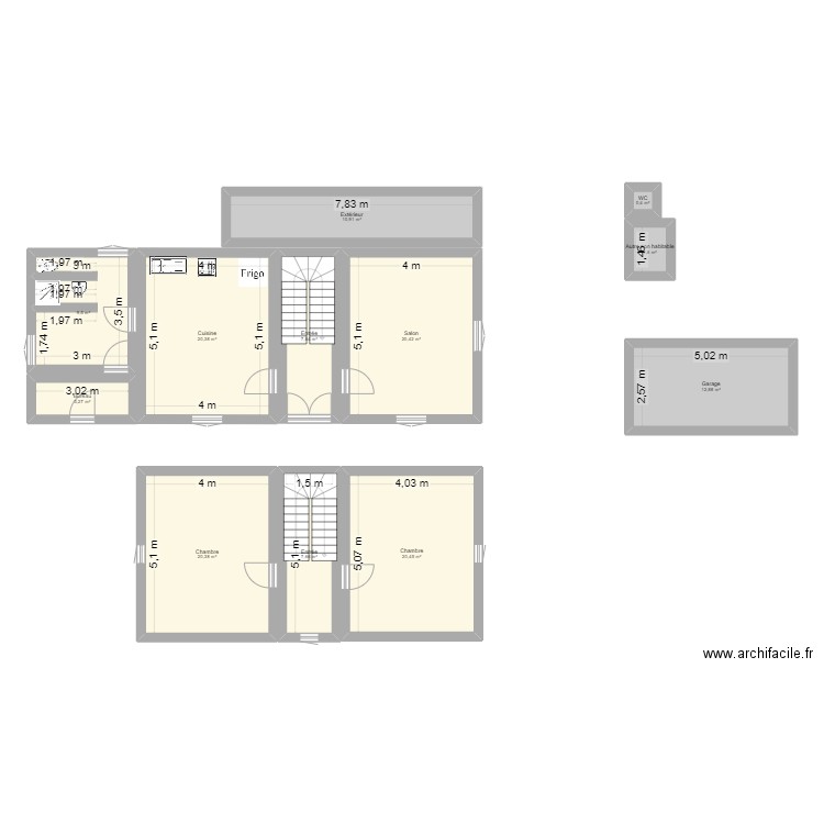 ecluse 43 rez cotation. Plan de 12 pièces et 136 m2