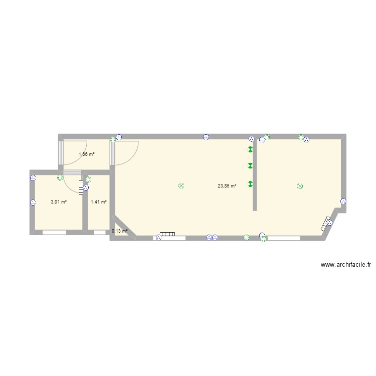 plan éléctrique Simart. Plan de 5 pièces et 30 m2