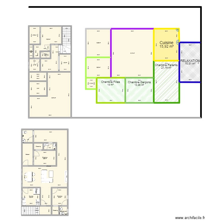 12356. Plan de 30 pièces et 297 m2