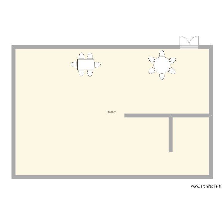 plan chaise magasin . Plan de 1 pièce et 135 m2