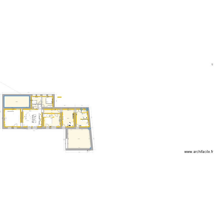 plan Chauveau 6modification . Plan de 15 pièces et 137 m2