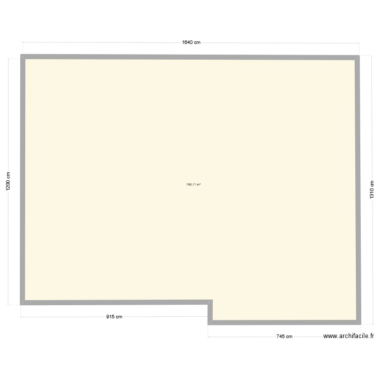 RDC 2. Plan de 1 pièce et 197 m2