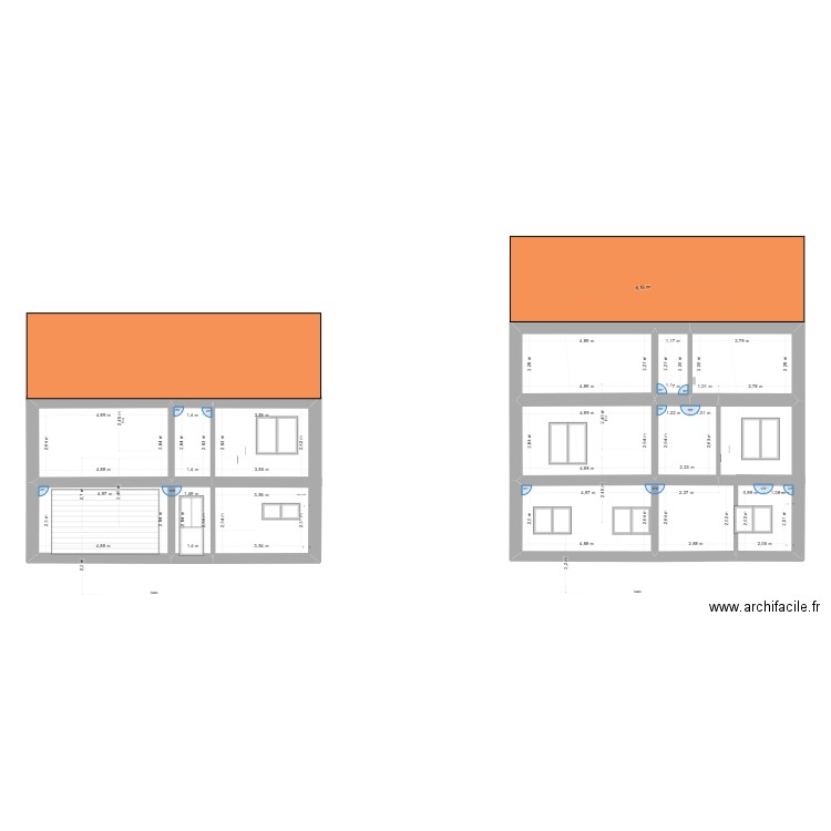 Coupe Le thillot. Plan de 12 pièces et 117 m2