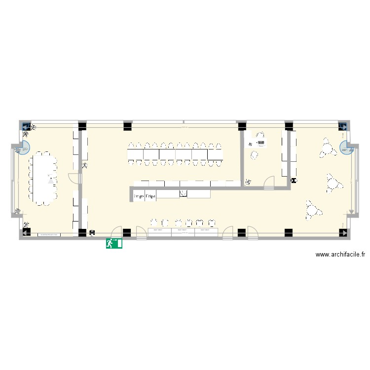 OFFICE VILLEPIN 4000SQF. Plan de 1 pièce et 227 m2