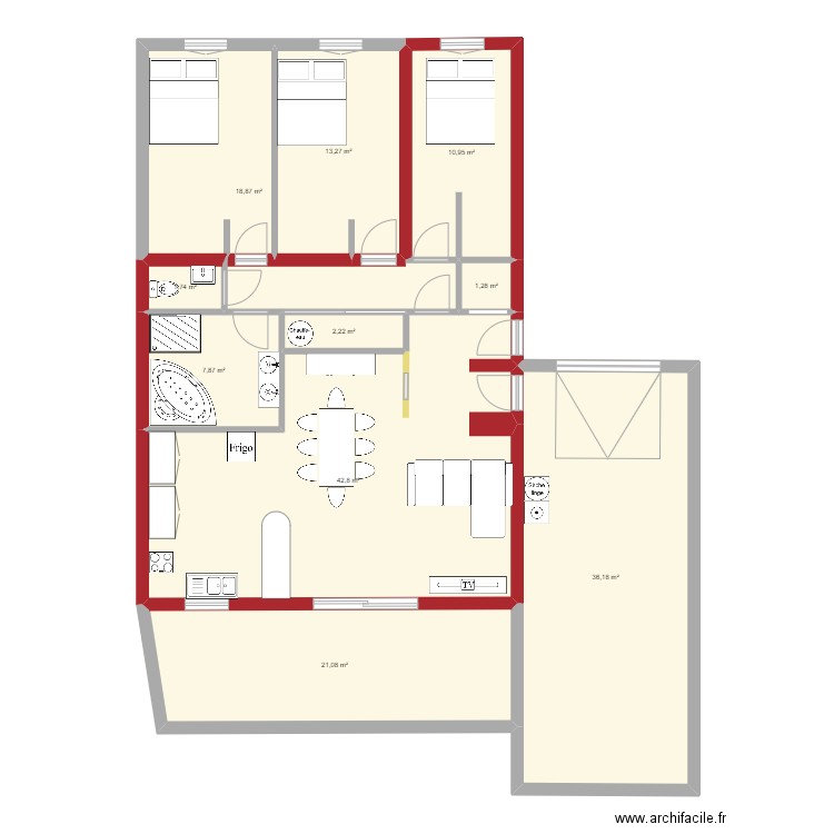 Maison Aytré 2. Plan de 11 pièces et 159 m2