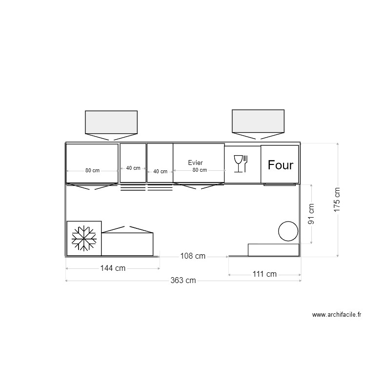 cuisine chalet. Plan de 0 pièce et 0 m2