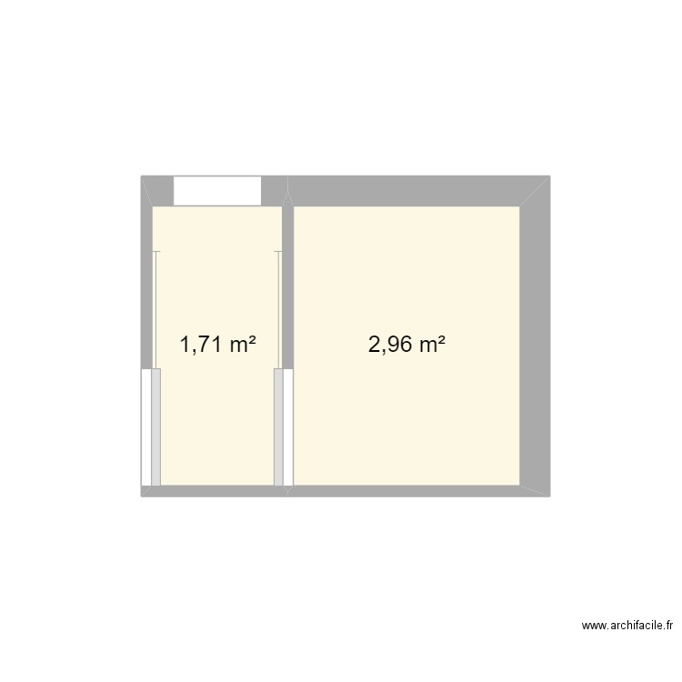 Cellier 3. Plan de 2 pièces et 5 m2