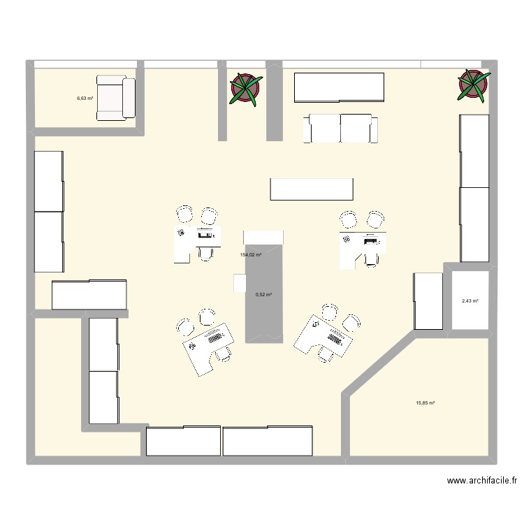 Plan krys. Plan de 5 pièces et 183 m2