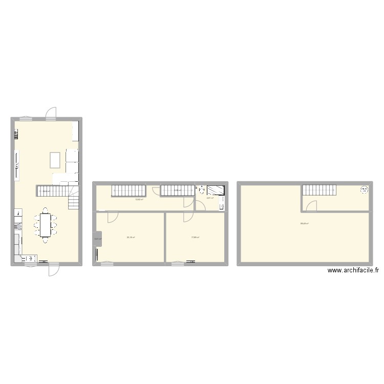 Immeuble N°1 : N°18. Plan de 8 pièces et 172 m2