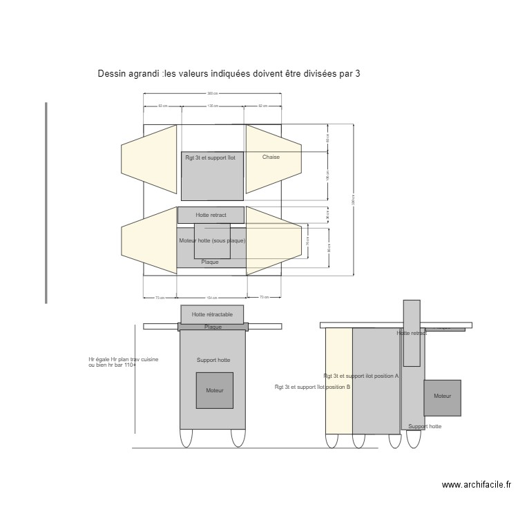 position equipt sous ilot 1.1*01 Hr std 94 . Plan de 0 pièce et 0 m2