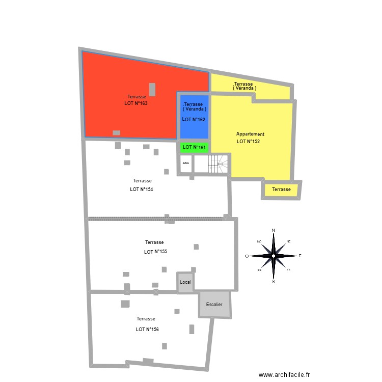 panoramic. Plan de 33 pièces et 1165 m2