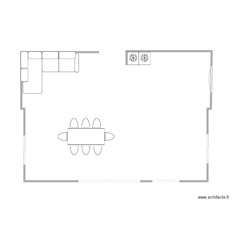 piece à vivire. Plan de 0 pièce et 0 m2