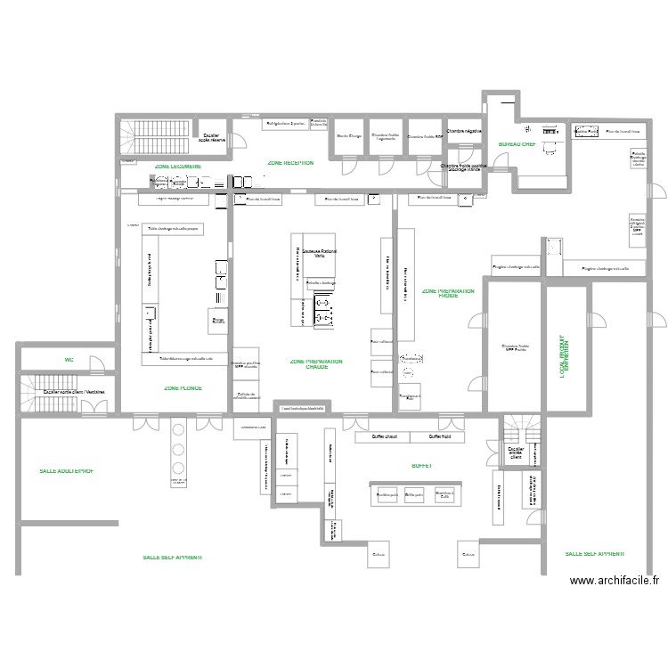 Cuisine foyer darwin. Plan de 11 pièces et 189 m2