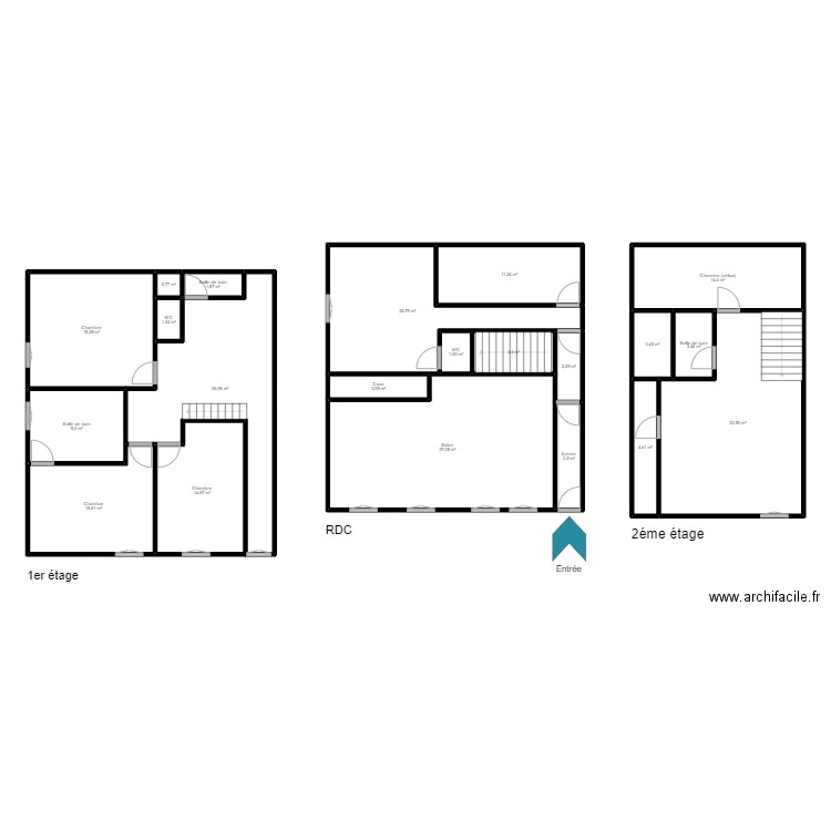 Maison Frouard. Plan de 21 pièces et 235 m2