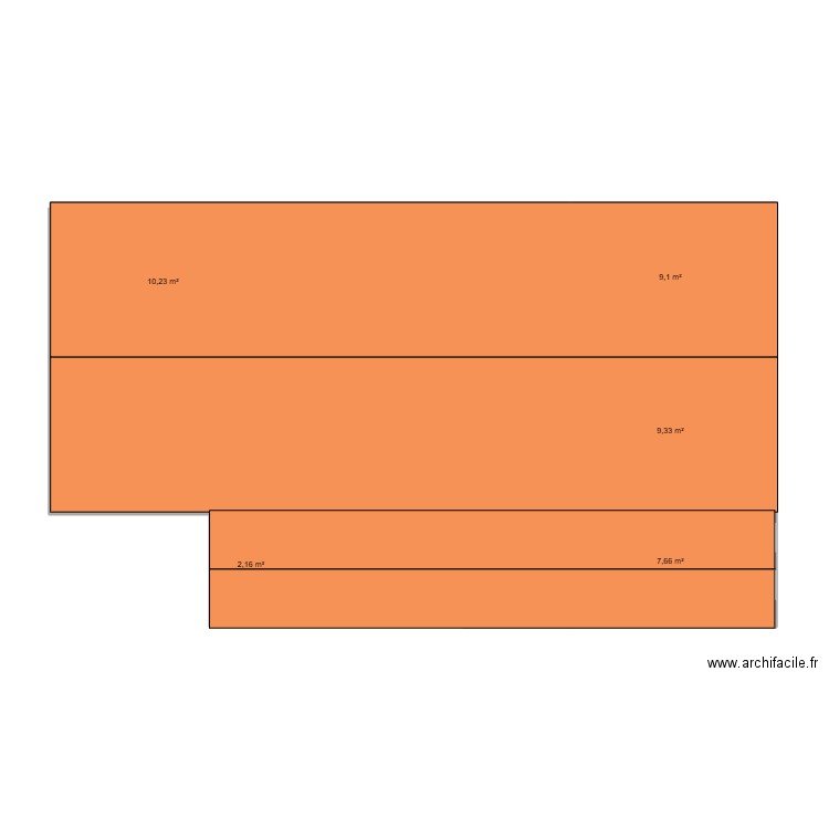 PLAN . Plan de 5 pièces et 38 m2