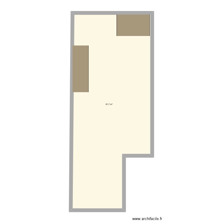 Show Room F 2. Plan de 1 pièce et 82 m2