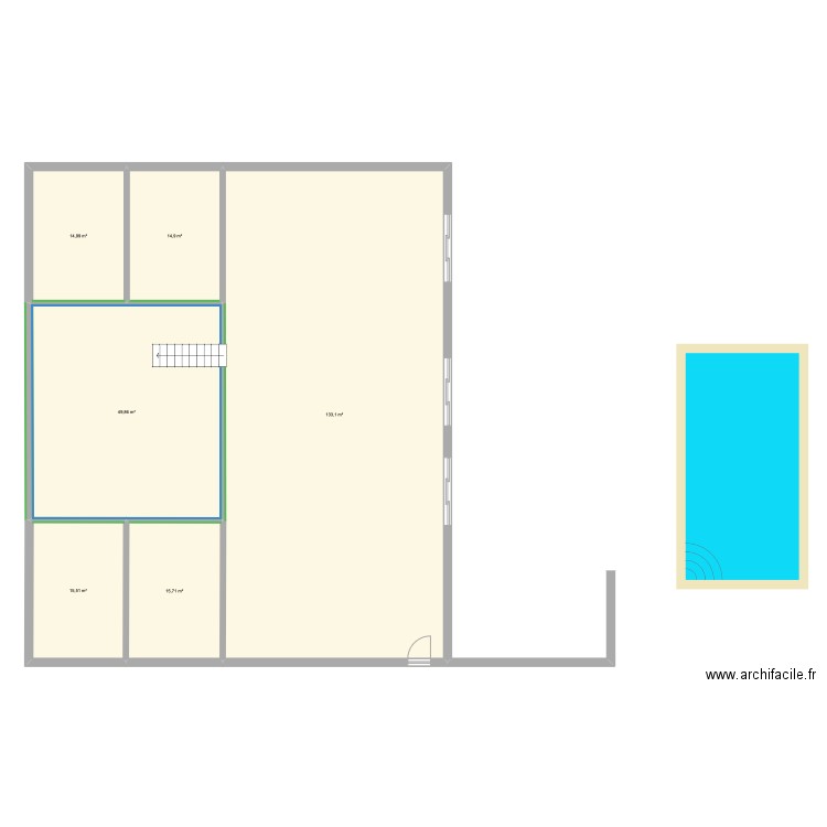 maison idéale 1er. Plan de 6 pièces et 244 m2