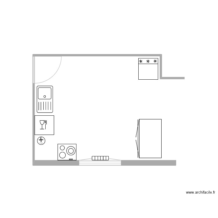 Projet Cuisine. Plan de 0 pièce et 0 m2