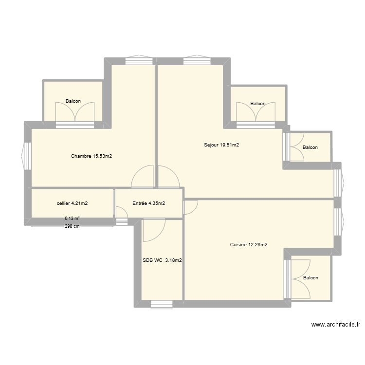 59.16 m2. Plan de 11 pièces et 69 m2