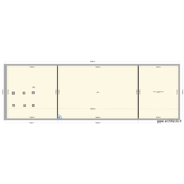 terrasse n°4 zone 5. Plan de 3 pièces et 402 m2