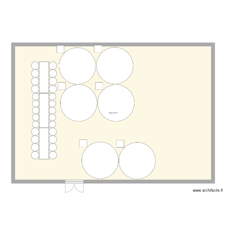 Mariage2. Plan de 1 pièce et 155 m2