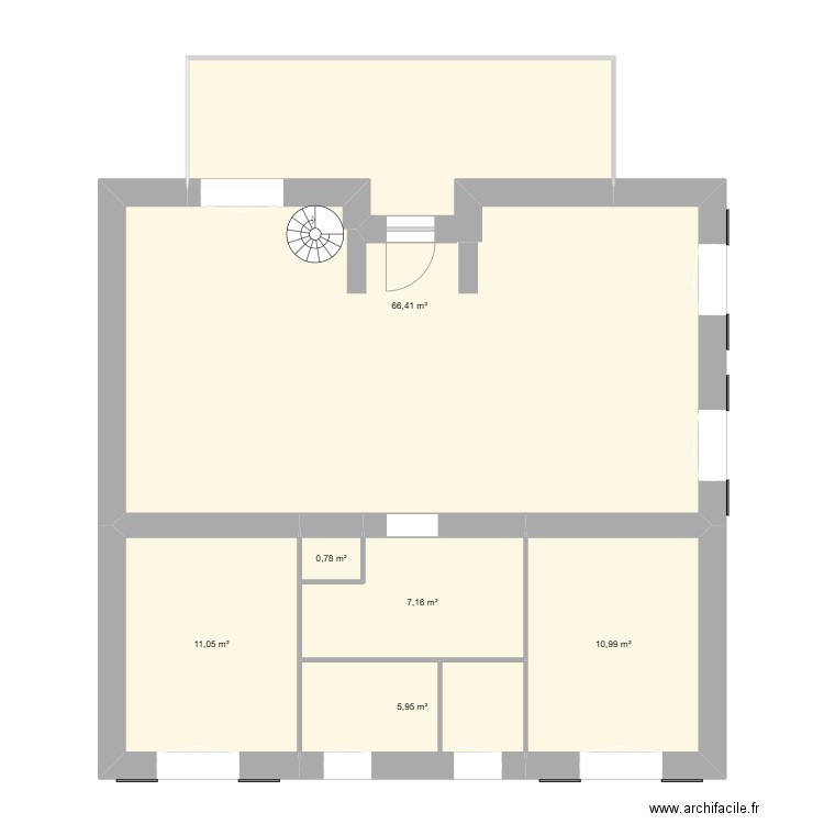 Gautrand. Plan de 6 pièces et 102 m2