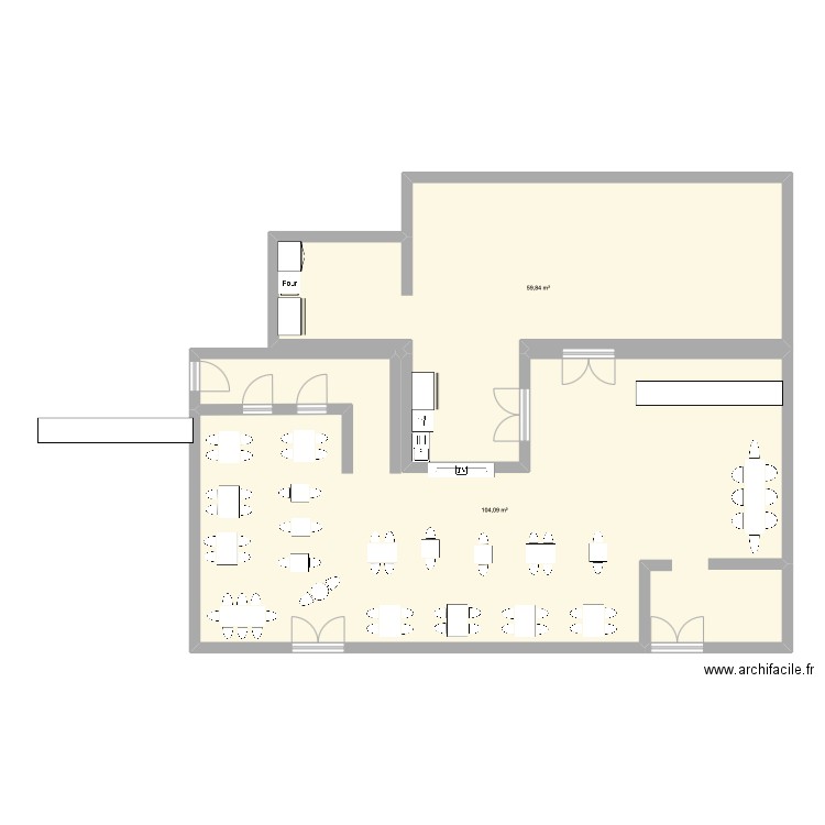 angeluzzo. Plan de 2 pièces et 164 m2