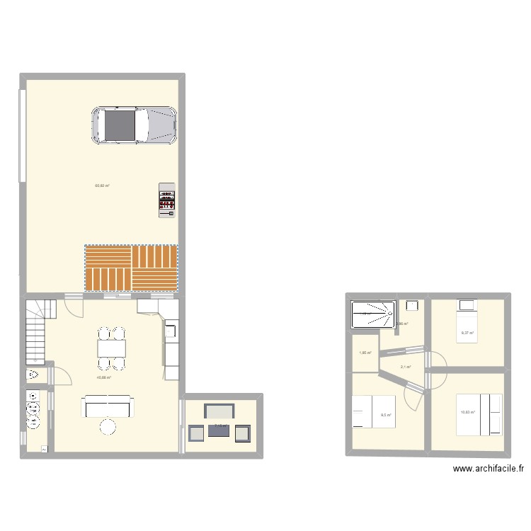 INGRE. Plan de 10 pièces et 148 m2