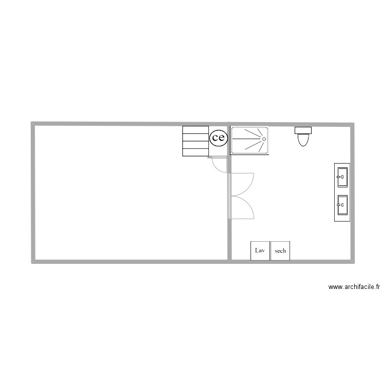 sous sol. Plan de 0 pièce et 0 m2