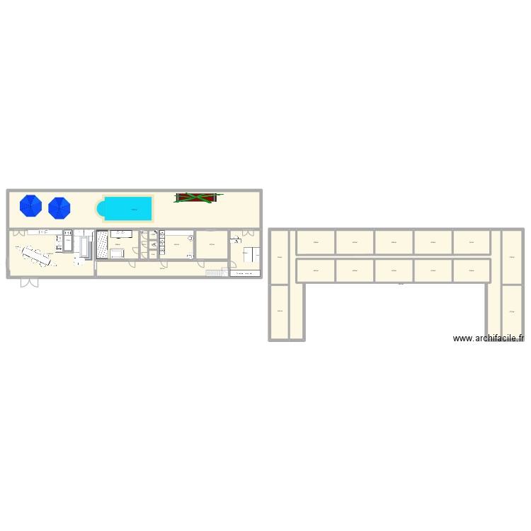 maison. Plan de 27 pièces et 591 m2