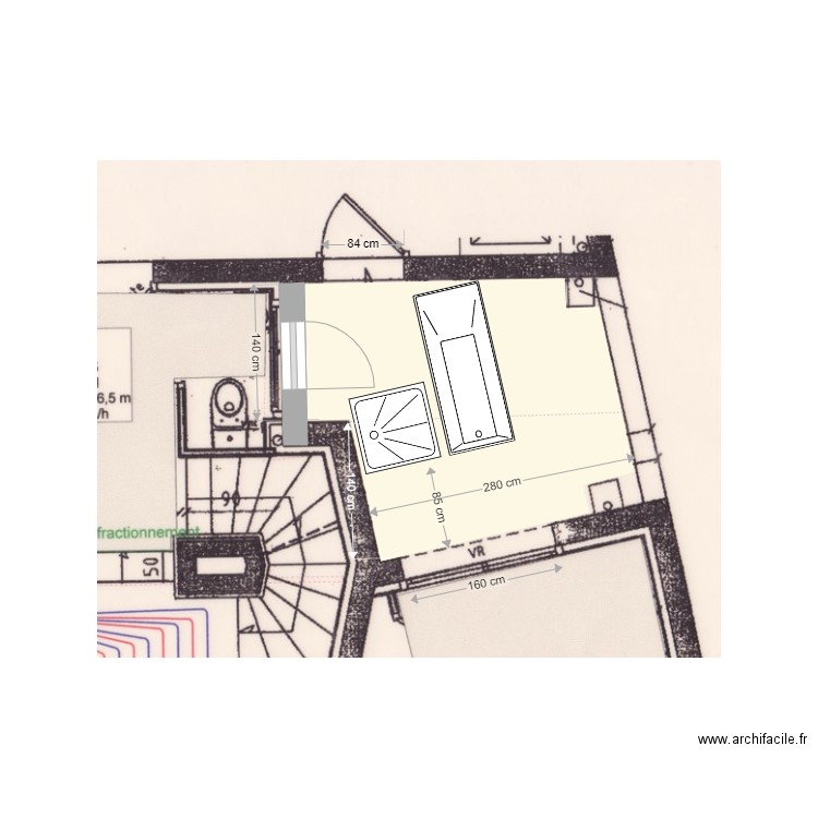 Arzon SdB patio v0. Plan de 0 pièce et 0 m2