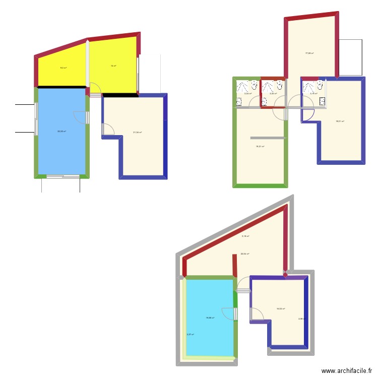 PROV. Plan de 16 pièces et 197 m2