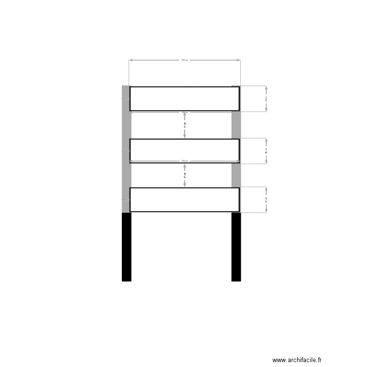 étagère. Plan de 0 pièce et 0 m2