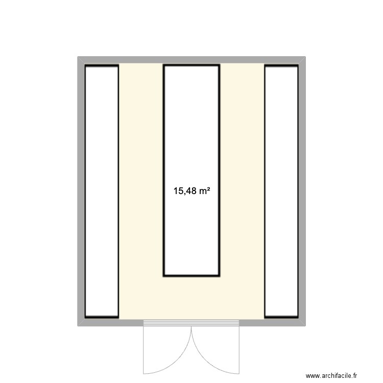 Locabox Bas. Plan de 1 pièce et 15 m2