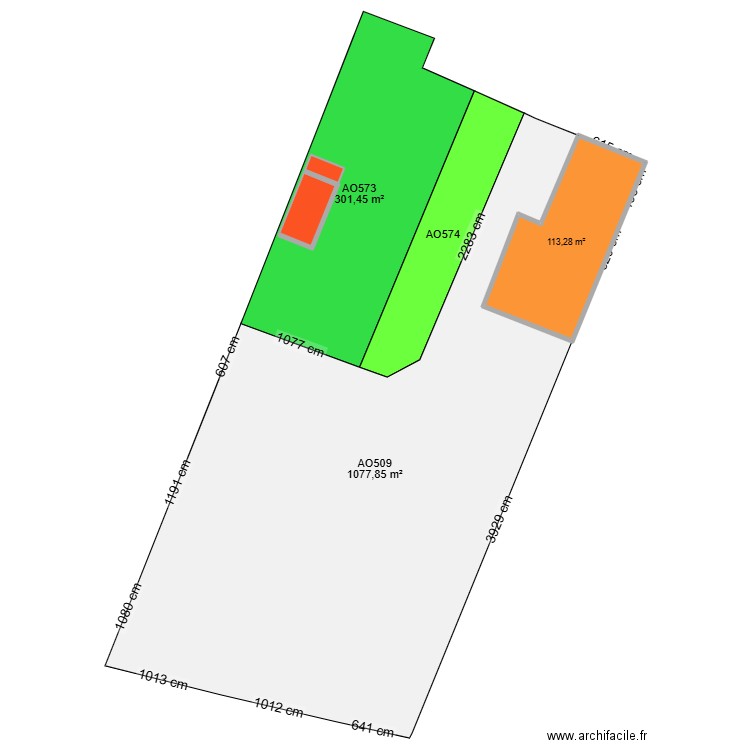 plan de situation. Plan de 3 pièces et 134 m2