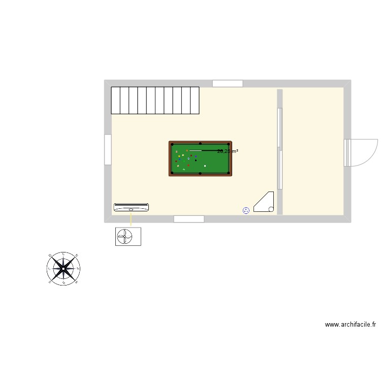 VT PERIDONT. Plan de 1 pièce et 26 m2