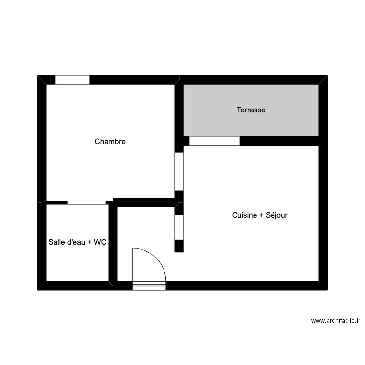 FOUCHARD. Plan de 4 pièces et 29 m2