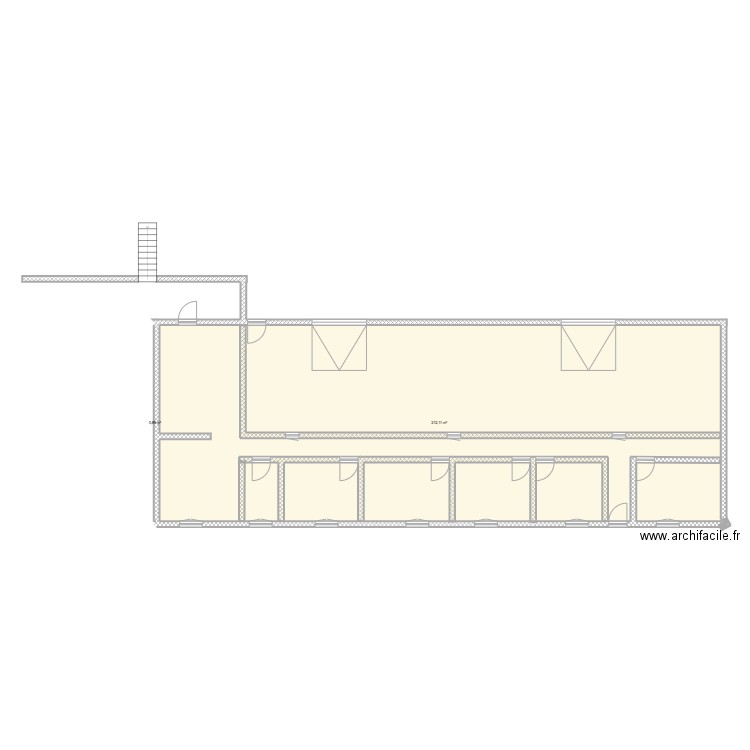 seetp. Plan de 2 pièces et 213 m2